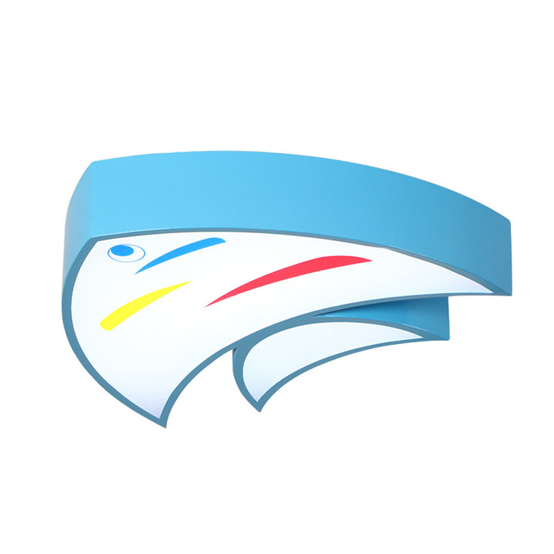 Tropical Fish Led Flush Mount Lighting For Kids Kindergarten: A Bright And Fun Addition! Blue /