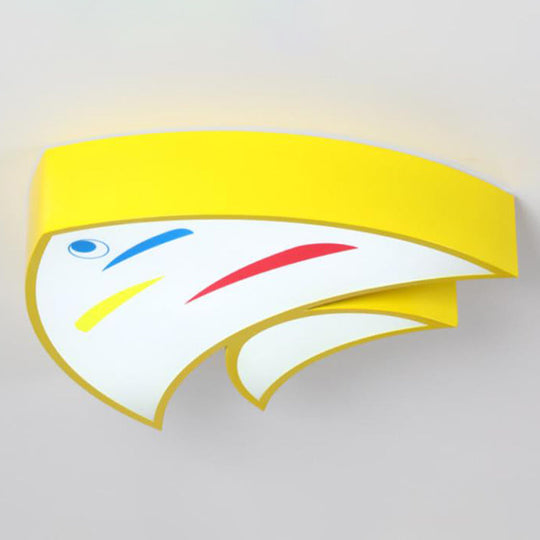 Tropical Fish Led Flush Mount Lighting For Kids’ Kindergarten: A Bright And Fun Addition! Yellow