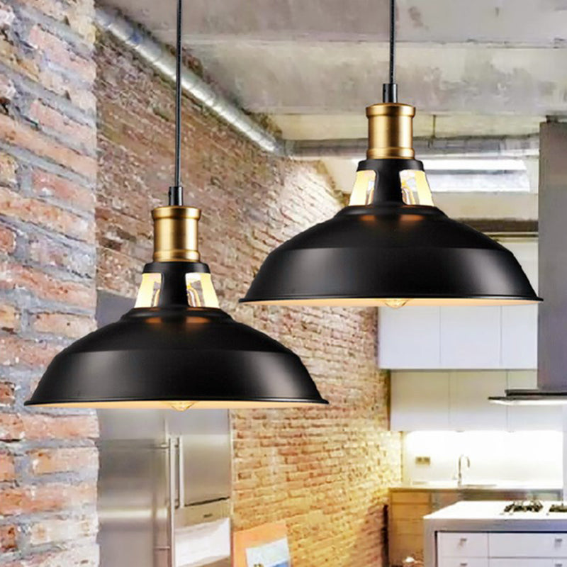 Retro Style Iron Pendant Ceiling Light - 1 Head Suspension Lighting For Bars