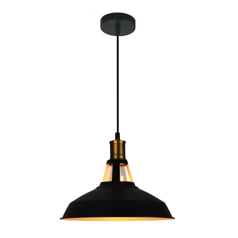 Retro Style Iron Pendant Ceiling Light - 1 Head Suspension Lighting For Bars