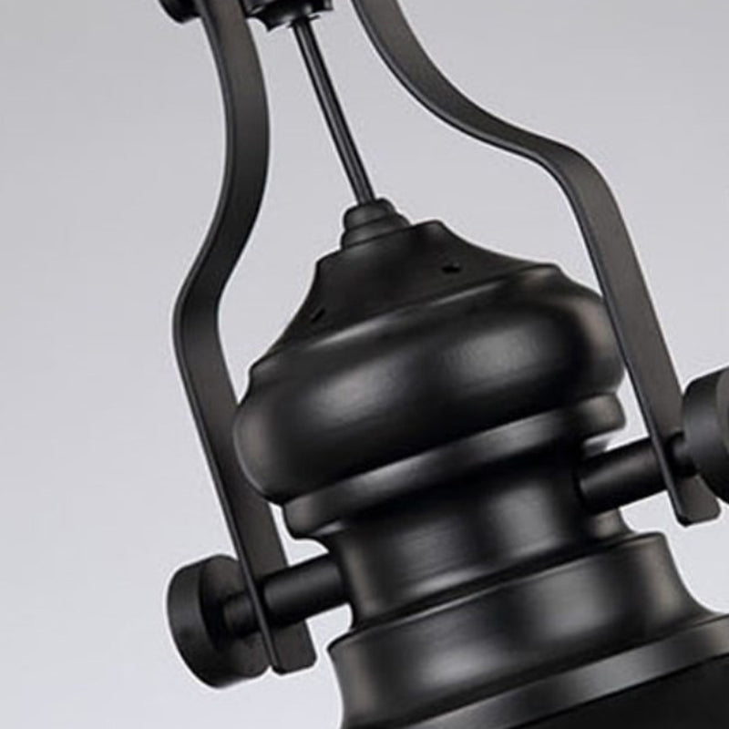 Loft Style Iron Pendant Lighting: Pot Cover 1-Light Hanging Fixture For Restaurants