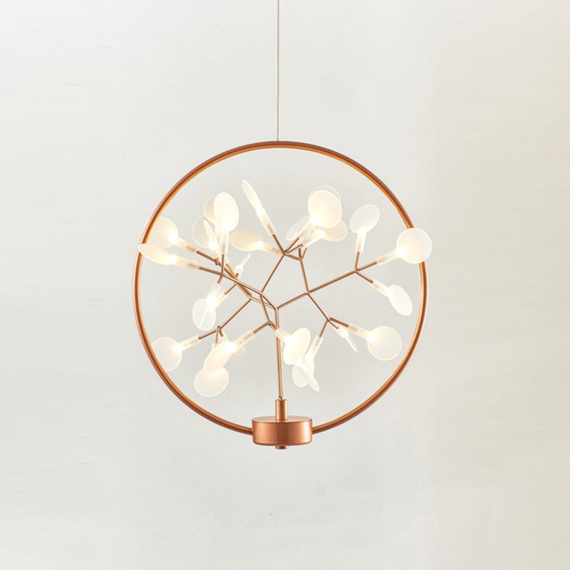 Firefly Led Ceiling Chandelier In Rose Gold - Stylish Bedroom Lighting 27 /