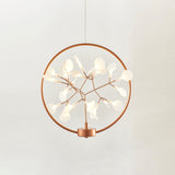 Firefly Led Ceiling Chandelier In Rose Gold - Stylish Bedroom Lighting 27 /