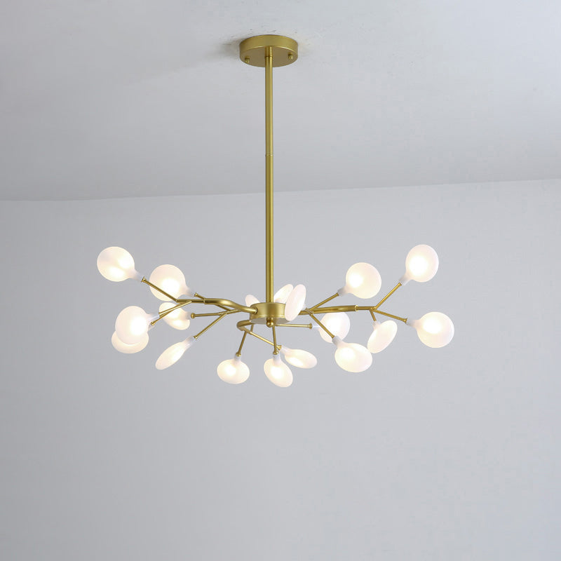 Firefly Led Acrylic Suspension Light - Nordic Style Chandelier Ideal For Living Room 18 / Gold