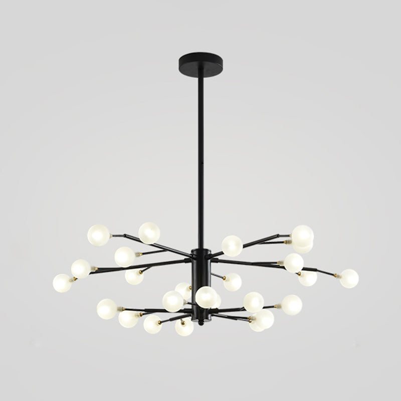Modern Nordic Led Branch Chandelier - Stylish Living Room Suspension Light 35 / Black B