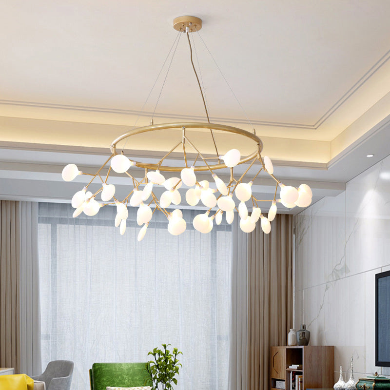 Modern Sputnik Firefly Chandelier - Minimalist Acrylic Led Pendant Light For Living Room