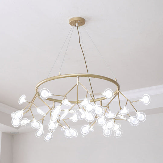 Modern Sputnik Firefly Chandelier - Minimalist Acrylic Led Pendant Light For Living Room Clear