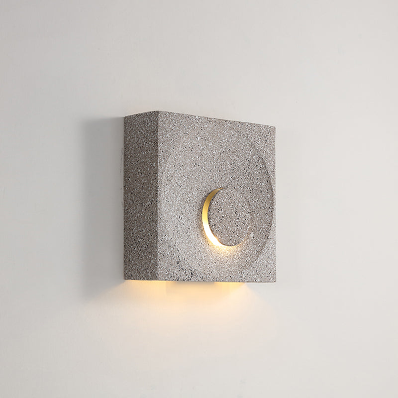 Nordic Square Led Wall Sconce Light - Modern Cement Bedroom Lighting Coffee