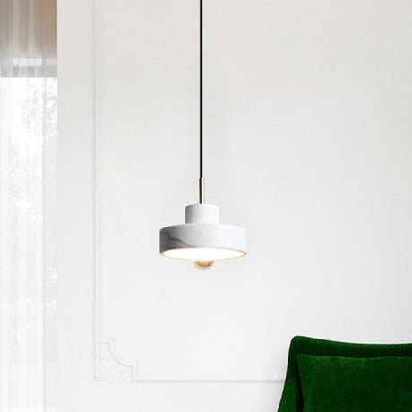 Minimalistic Stone Pendant Ceiling Light - White