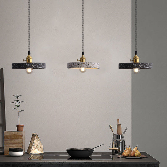 Minimalistic Terrazzo Pendant Light For Dining Room Ceiling - Geometric Design 1 Head