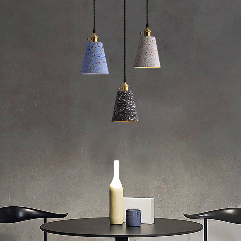 Minimalistic Geometric Terrazzo Pendant Light - Dining Room Ceiling Suspension Lighting
