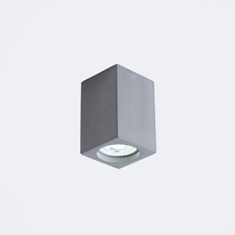 Rectangular Led Flush Mount Ceiling Light - Sleek & Stylish Cement Finish For Bedroom Grey / 4