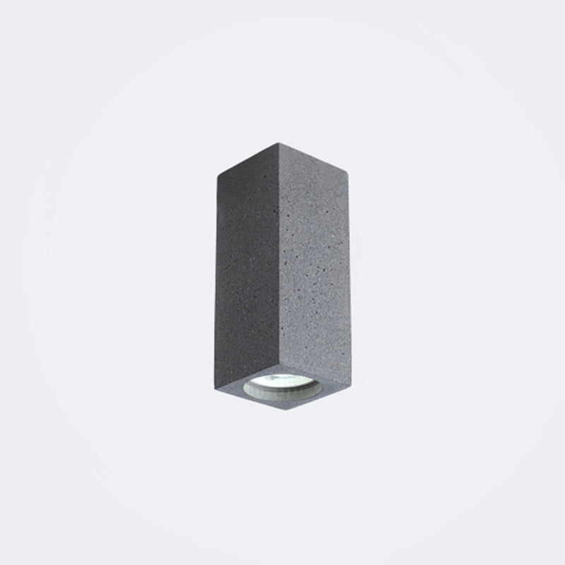 Rectangular Led Flush Mount Ceiling Light - Sleek & Stylish Cement Finish For Bedroom Dark Gray / 6
