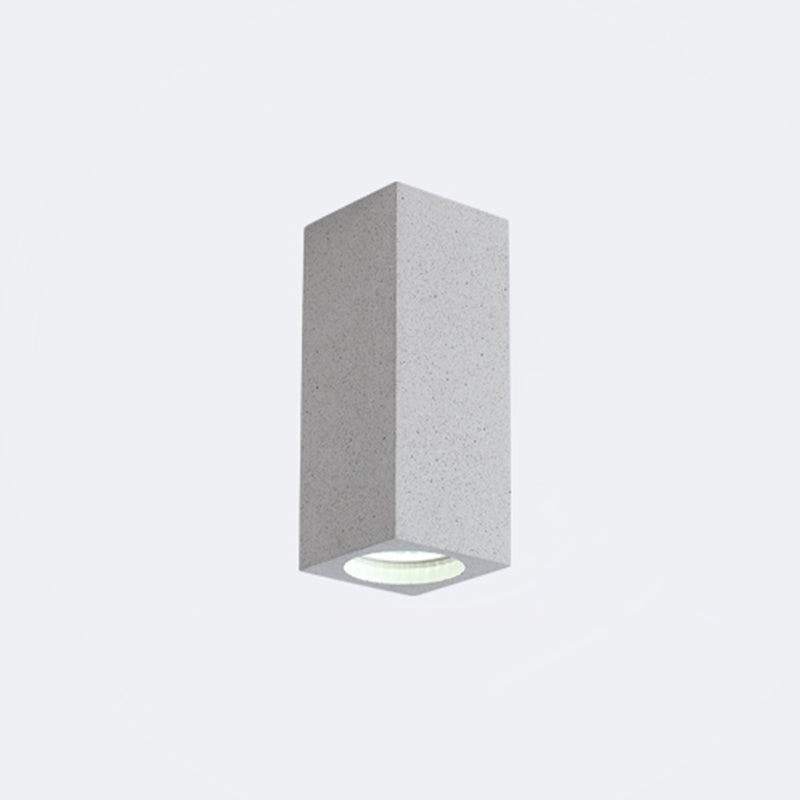 Rectangular Led Flush Mount Ceiling Light - Sleek & Stylish Cement Finish For Bedroom Gray / 6