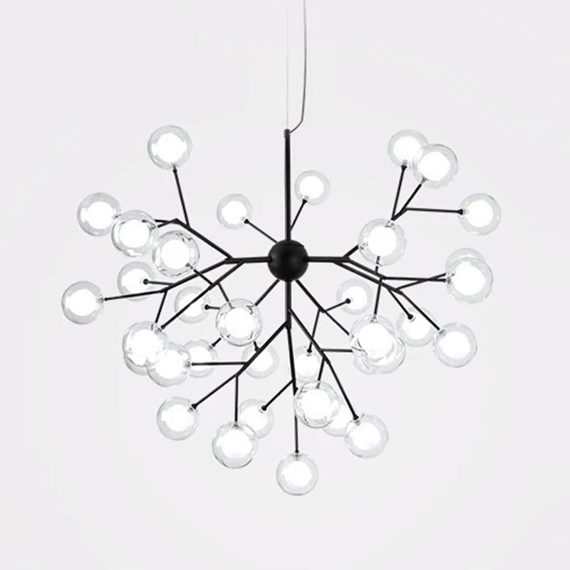 Firefly Led Glass Chandelier - Nordic Style Suspension Lighting For Living Room 36 / White