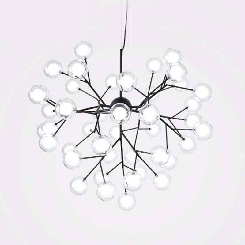Firefly Led Glass Chandelier - Nordic Style Suspension Lighting For Living Room 45 / White