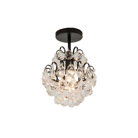 Contemporary Bent Arm Ceiling Light - Metal 1 Semi Flush Mount Gold/Black