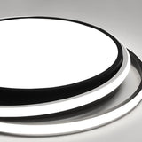 Contemporary Black Acrylic Led Flush Mount Ceiling Light For Bedrooms