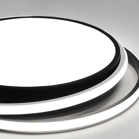 Contemporary Black Acrylic Led Flush Mount Ceiling Light For Bedrooms
