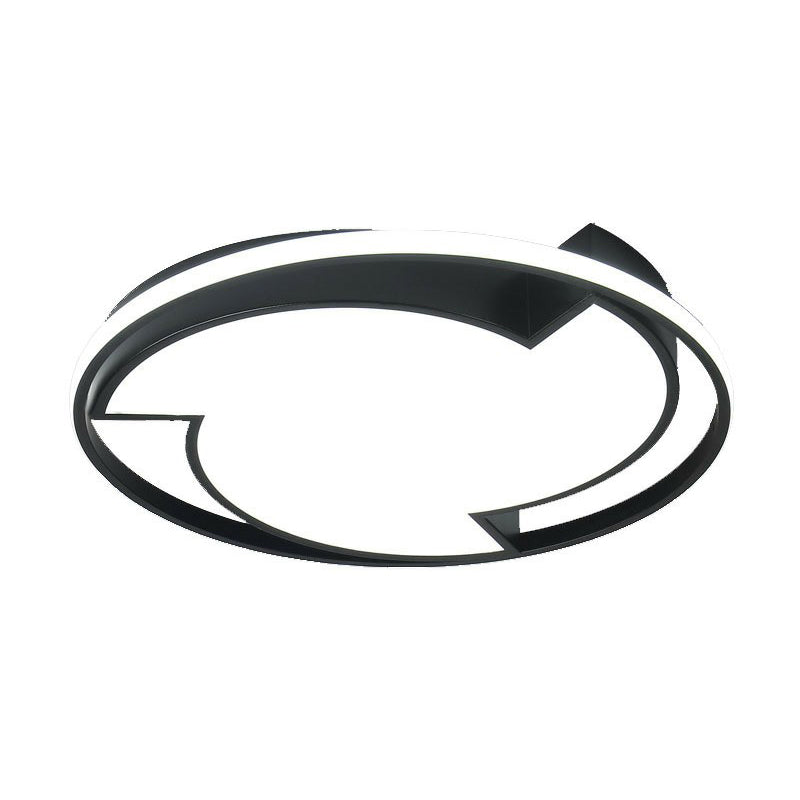 Contemporary Black Led Flush Mount Ceiling Light