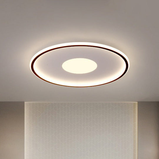 Extra - Thin Led Flush Mount Ceiling Light For Living Room - Modern Acrylic Design Black - White /