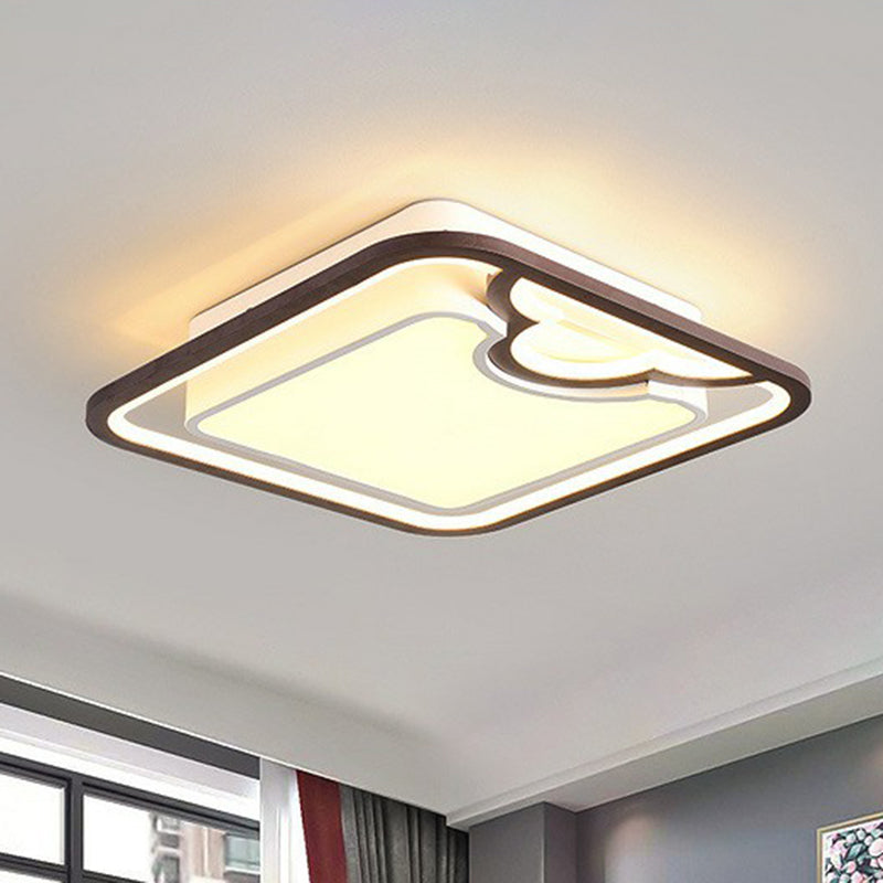 Modern Nordic Rectangular Led Flush Mount Ceiling Light For Living Room Coffee / 20.5’