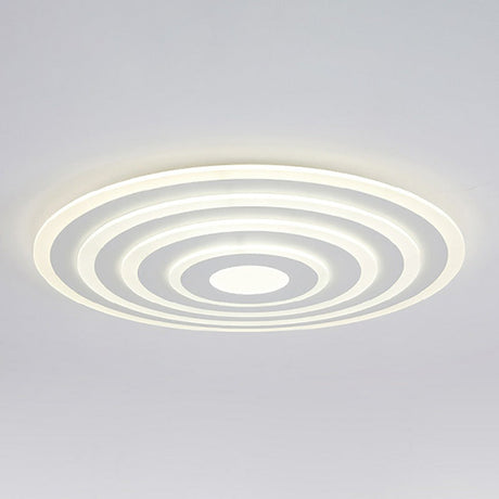 Ultra - Thin White Acrylic Led Ceiling Light - Contemporary Flush Mount Fixture