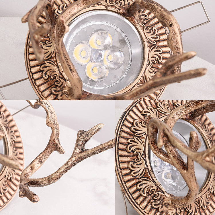 Vintage Blue-Purple/Clear Teardrop Crystal Led Ceiling Light For Bedrooms