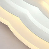 Cloud Kids Bedroom Led Flush Mount Ceiling Light - Acrylic Contemporary Lighting Fixture (White)