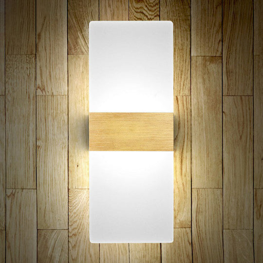 Modern Acrylic Geometric Led Wall Sconce Lamp: Stylish Bedside Lighting Fixture Gold / White Right