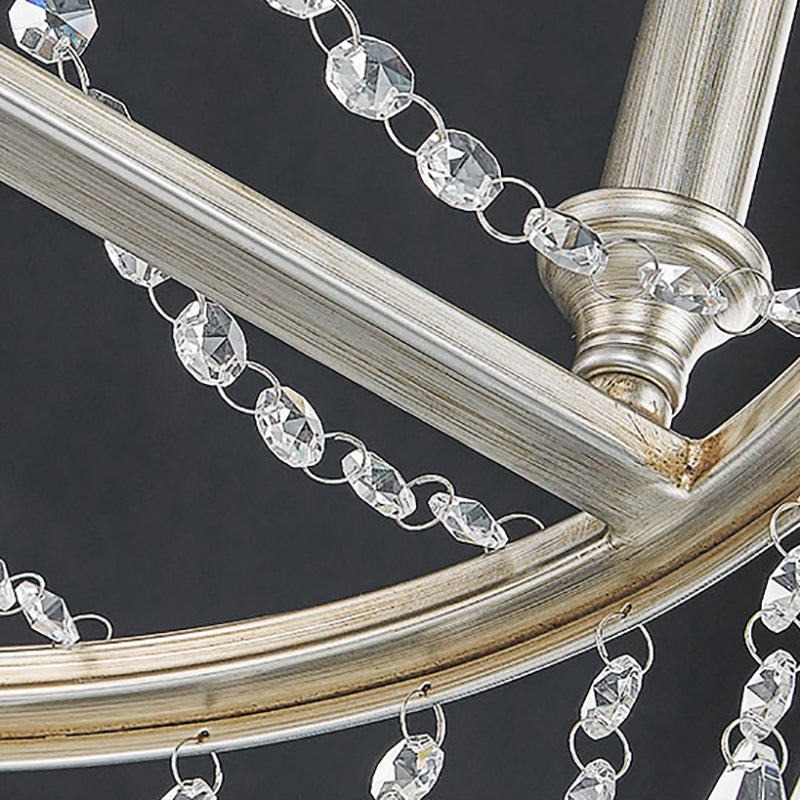 6-Light Metal Candle Chandelier Pendant For Modern Dining Rooms