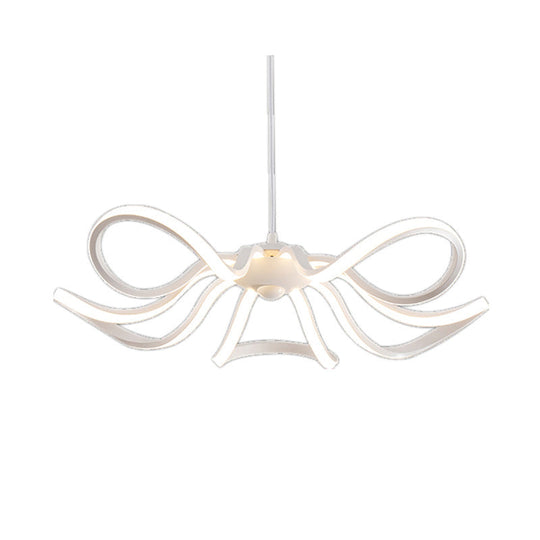 Contemporary Led Petal Ceiling Light - Acrylic Restaurant Chandelier
