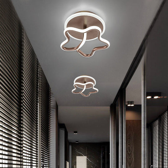 Contemporary Led Star Flush Mount Ceiling Light - Perfect For Corridors