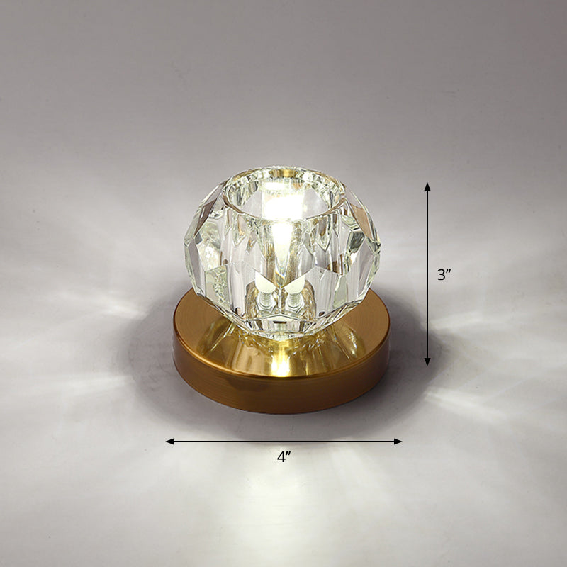 Bud-Shaped Led Crystal Flush Mount Ceiling Light - Modern Design For Corridors Bronze / White
