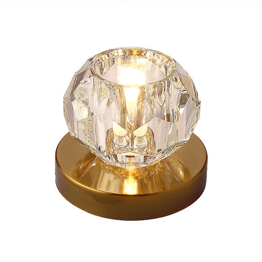 Bud-Shaped Led Crystal Flush Mount Ceiling Light - Modern Design For Corridors