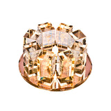 Minimalist Led Crystal Flush Mount Light: Blossom Shade Corridor Fixture
