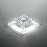 Clear Crystal Led Flush Mount Ceiling Light For Hallways And Corridors / 6 White