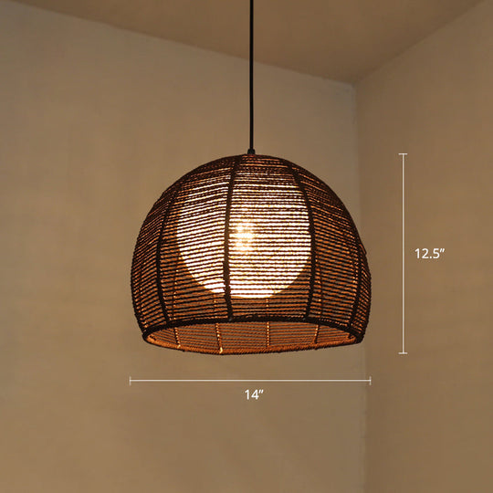 Handmade Hemp Rope Pendant Light For Restaurants