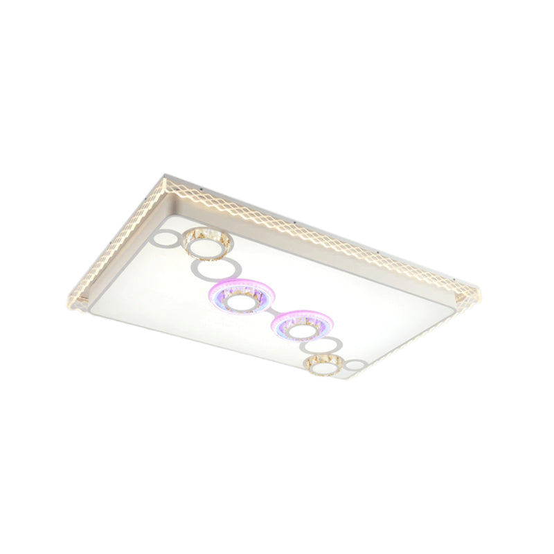 Iron Led Ceiling Light With Crystal Bubbles For Nordic Living Rooms