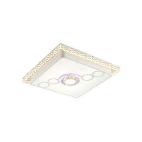 Iron Led Ceiling Light With Crystal Bubbles For Nordic Living Rooms