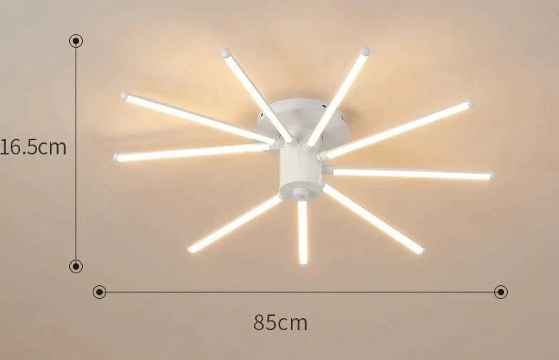 Contemporary Simple Creative Living Room Led Revolving Fireworks Ceiling