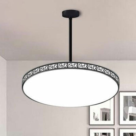 Modern Metallic Hollow-Carved Led Chandelier For Conference Room Lighting