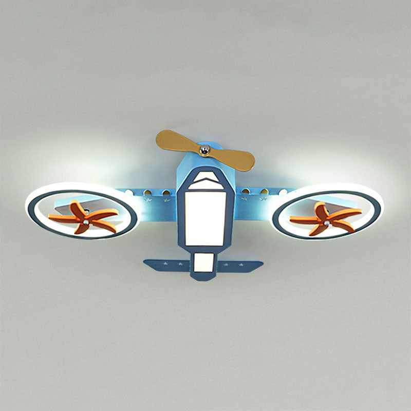 Blue Led Flush Mount Ceiling Light For Childs Room - Simplicity And Style In Third Gear