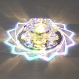 Clear Crystal Led Flush Mount Ceiling Light - Modern Hallway Lighting