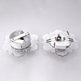 Modern Crystal Led Flush Mount Ceiling Light For Hallway - Clear Blossom Design