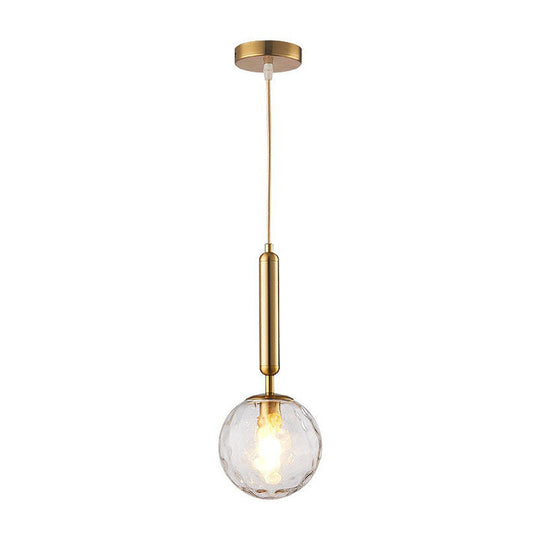 Modern Hammer Glass Pendant Light - Elegant Ball Shaped Hanging Fixture For Restaurants