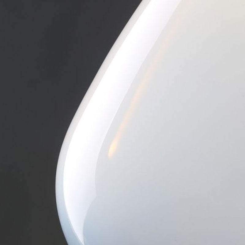 Minimalist Raindrop Glass Hanging Light With Leather Strap - 1-Light Suspended Lighting Fixture