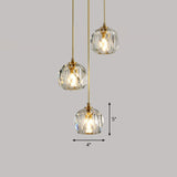 Gold K9 Crystal Pendant Lamp For Stairway Decor