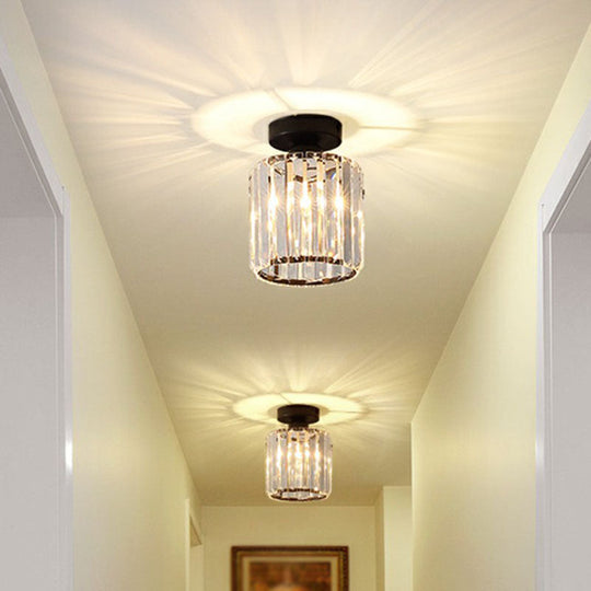 Prismatic Crystal Geometric Flush Mount Ceiling Light - Postmodern Style