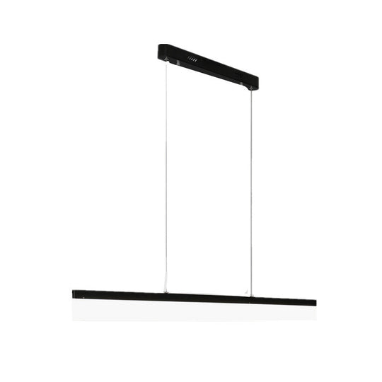 Minimalistic Black Acrylic Led Pendant Chandelier Kit For Linear Office Hanging